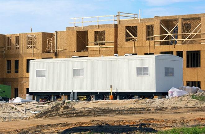 rental office trailers at a construction site in Borrego Springs